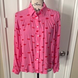 LOFT Pink Button Down Shirt NWT
